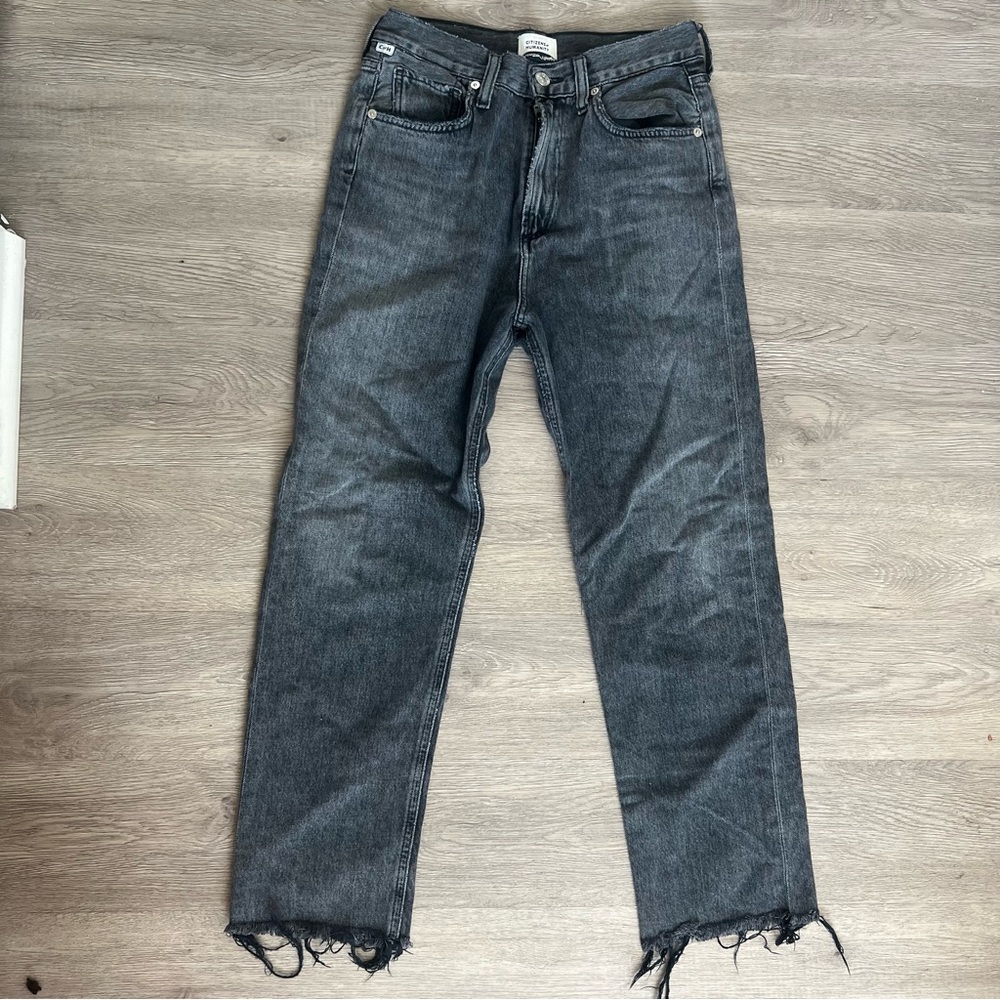 Citizens Of Humanity Women's Gray washed black high waist Ankle Jeans
